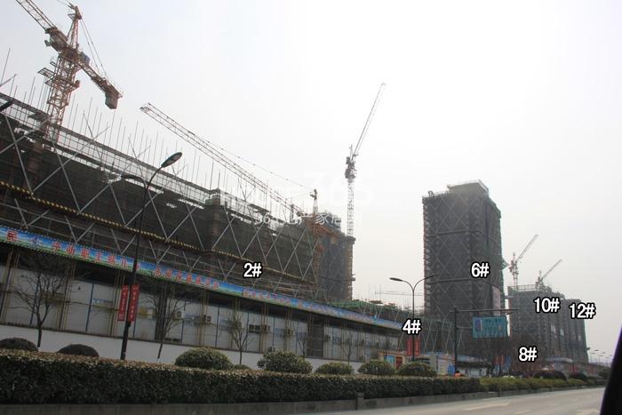 绿城蓝庭2、4、6、8、10、12号楼施工进程图（2015.2）