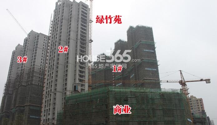 东方龙城绿竹苑工程进度2#楼绿网拆除（2015.2摄）