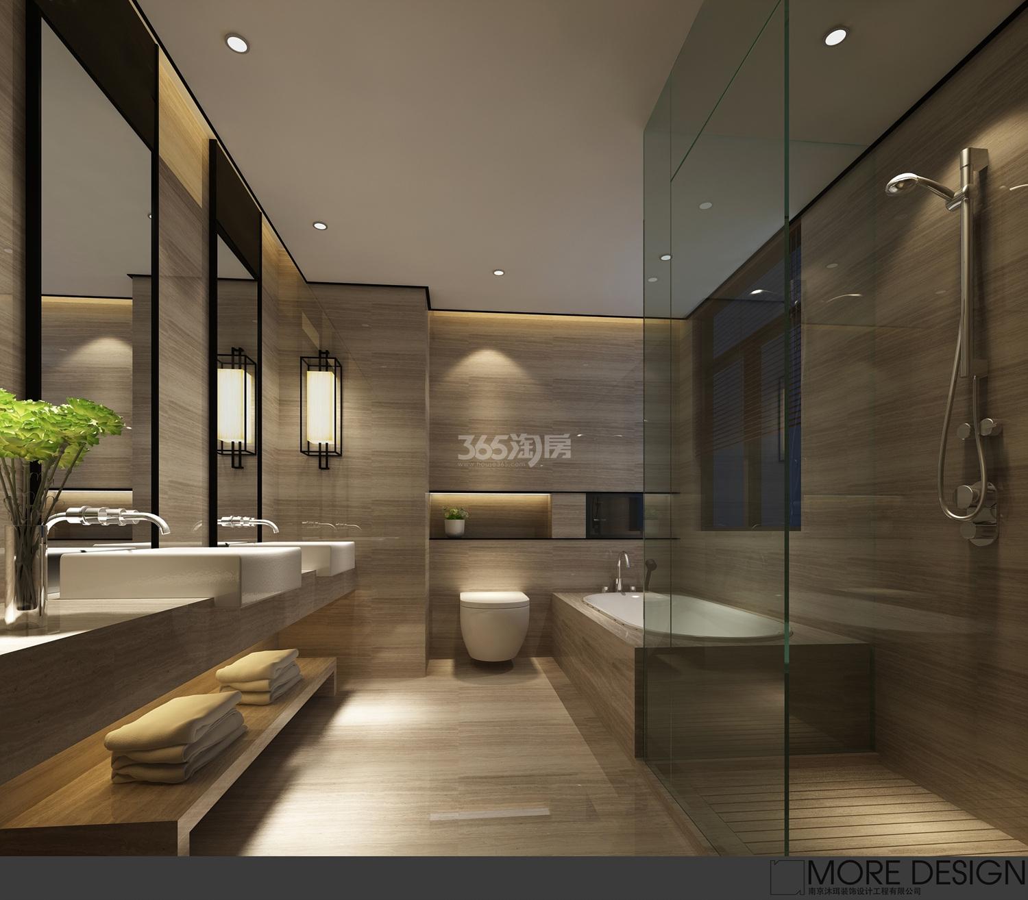 朗诗美丽洲项目样板房效果图--主卧室洗手间
