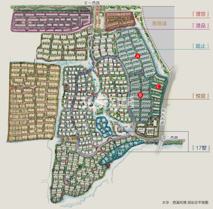 大华西溪风情项目整体平面图