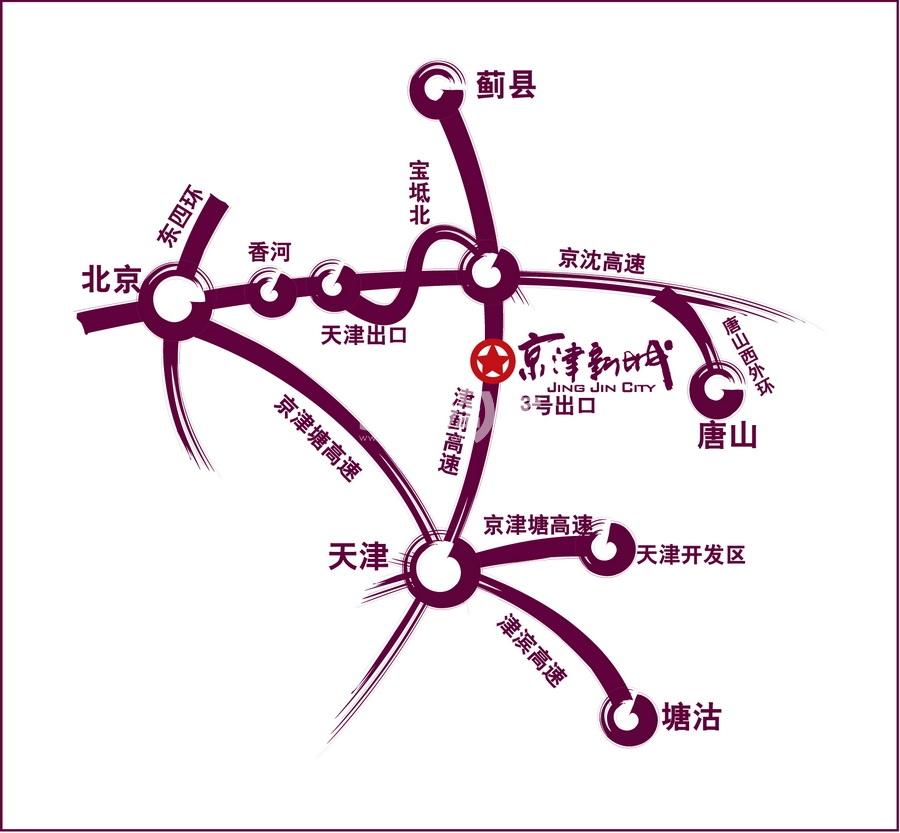 合生京津新城交通图
