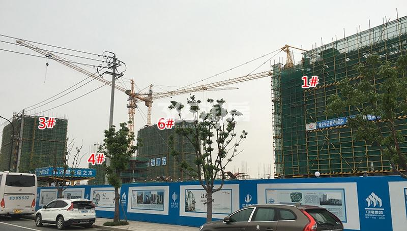 中南樾府1、3、4、6号楼施工进程（2017.9）
